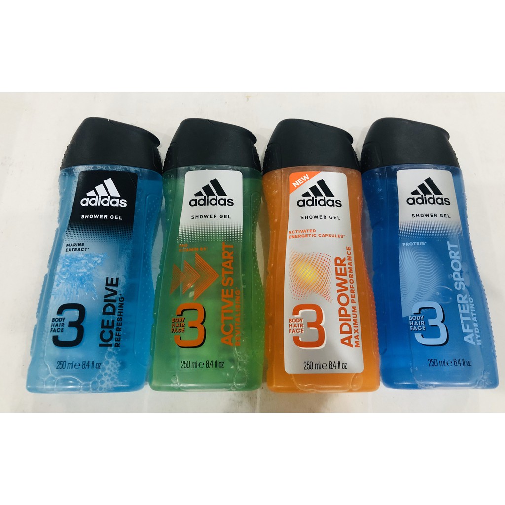 Sữa tắm gội Adidas 3in1 250ml - Mỹ