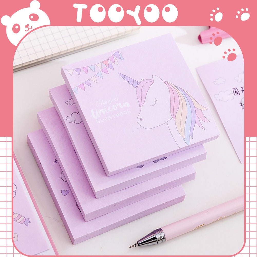Tập giấy ghi chú hình ngựa thần Unicorn dễ thương cute TooYoo TY0075