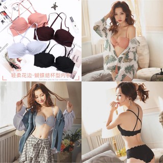 Áo Lót Không Gọng Không Đường May Phối Nơ Chéo Quyến Rũ Trẻ Trung Cho Bạn Gái