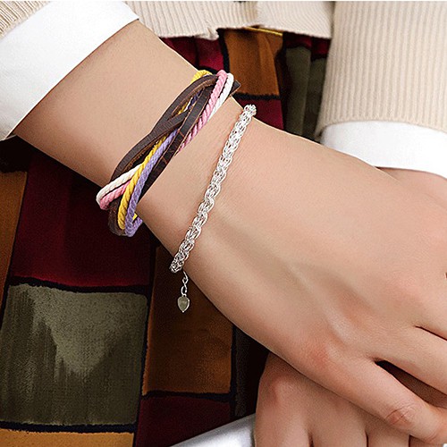 Vòng Tay Giả Da Thời Trang Unisex
