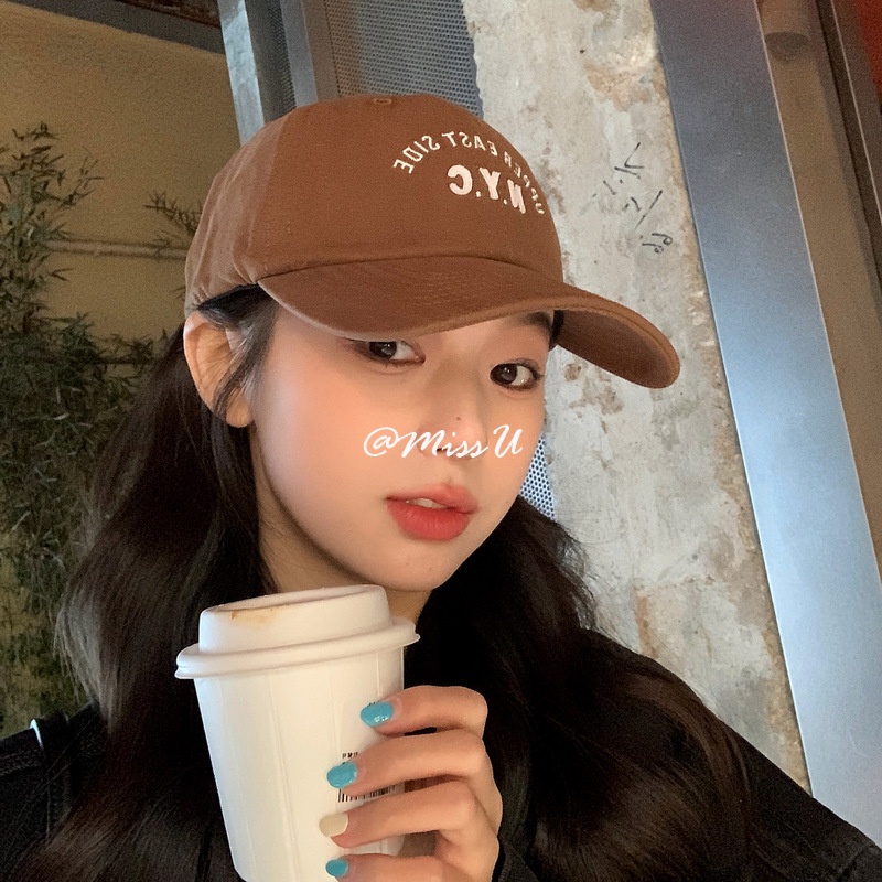 Mũ Lưỡi Trai Bóng Chày Thêu Chữ NY Kiểu Hàn Quốc Cá Tính Cho Nam Và Nữ