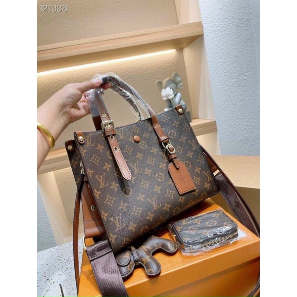 Set túi lv size 28 tặng kèm móc treo và ví lv hàng loại 1