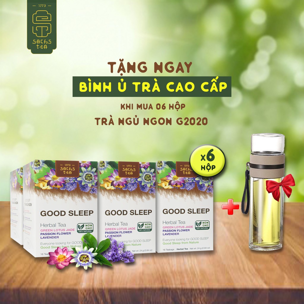 [Tặng Bình Ủ Trà cao cấp trị giá 249.000đ] Bộ 6 hộp TRÀ NGỦ NGON No. G2020 - [AN TÂM CHÍNH HÃNG]