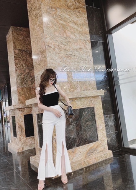 Set quần loe xẻ