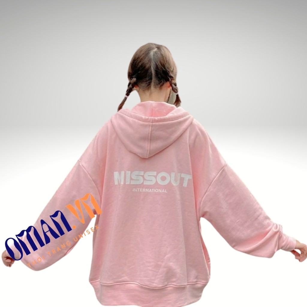 Áo khoác nỉ Hoodie MISS.OUT Dây Kéo form rộng áo nỉ bông ulzzang Cá Tính Unisex Oman | BigBuy360 - bigbuy360.vn