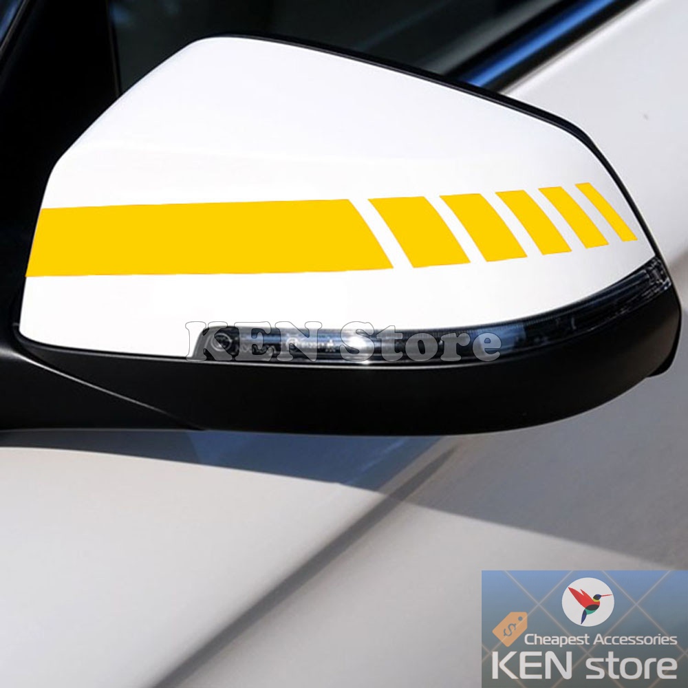 Decal dán gương chiếu hậu cho xe ô tô kiểu line
