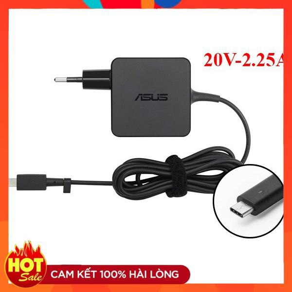 [Mã 273ELHA100K0 hoàn 7% đơn 500K] Sac laptop Asus 20V - 2.25A chân USB Type C loại tốt