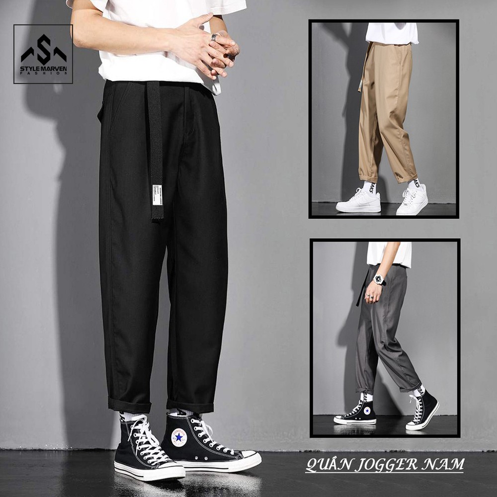 Quần baggy kaki nam basic STYLE MARVEN ống suông lưng cài thanh lịch - QUAN SM006C3
