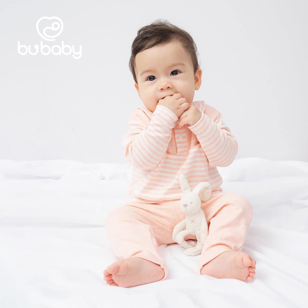 Bộ Bu cổ trụ dài tay vải bamboo cotton dày mẫu thu đông mới nhất 2020 cho bé từ 6 tháng đến 3 tuổi