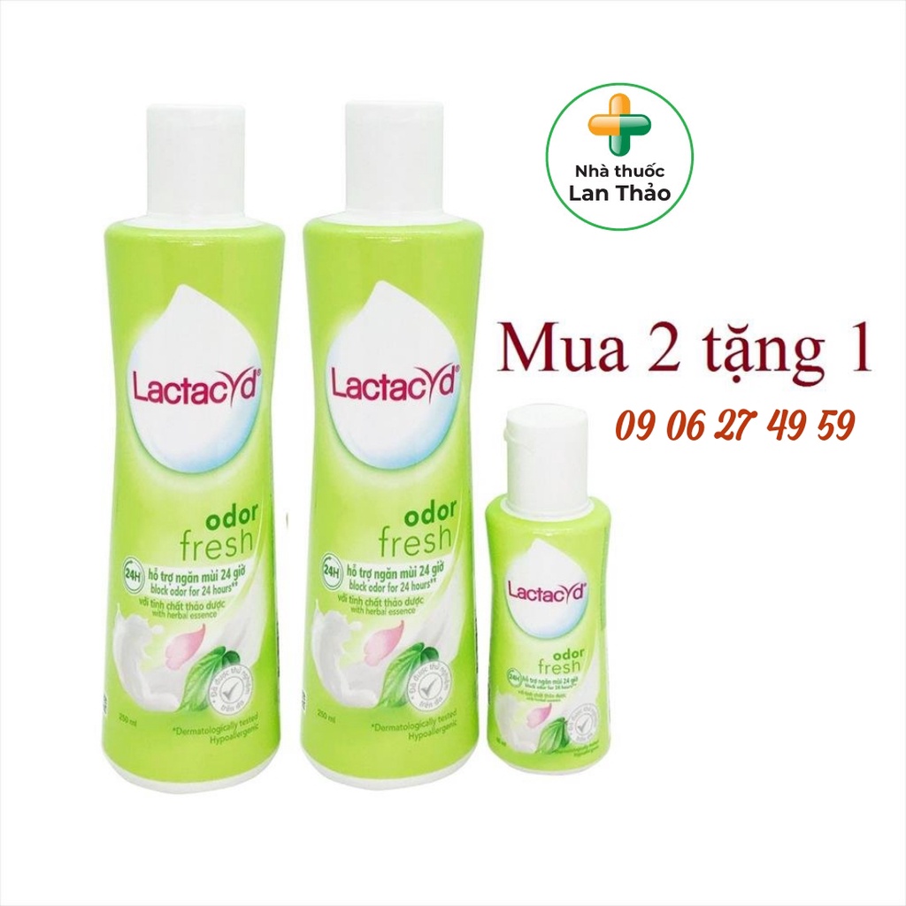 DUNG DỊCH VỆ SINH LACTACYD LÁ TRẦU KHÔNG NGĂN MÙI SUỐT 24H