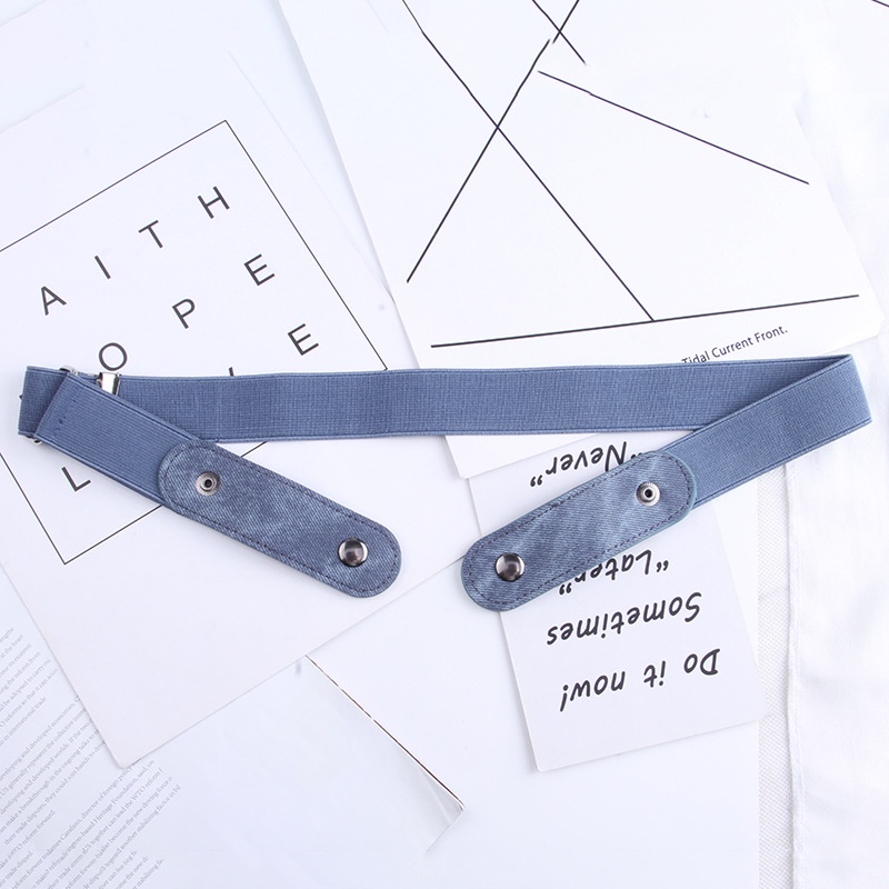 Thắt lưng denim không cần đục lỗ co giãn vô hình dễ phối đồ trang trí cho nữ