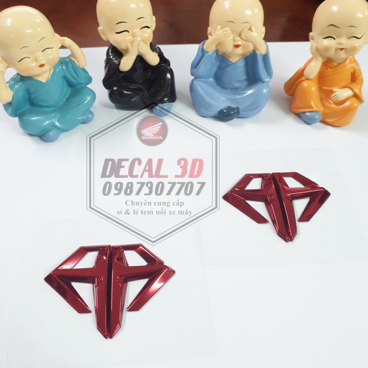 Cặp logo kim cương air blade màu đỏ hàng zin cao cấp