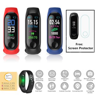 Đồng hồ đeo tay thông minh M3 đo huyết áp màn hình LCD