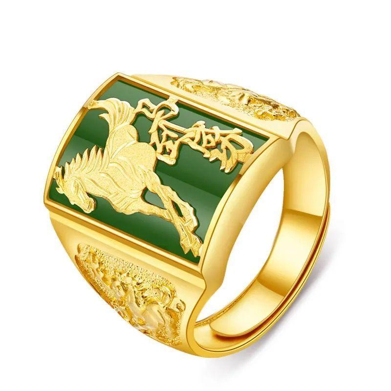 Mới Nhẫn Đính Đá Tự Nhiên Phong Cách Dân Tộc Cổ Điển Dành Cho Nam Và Nữ