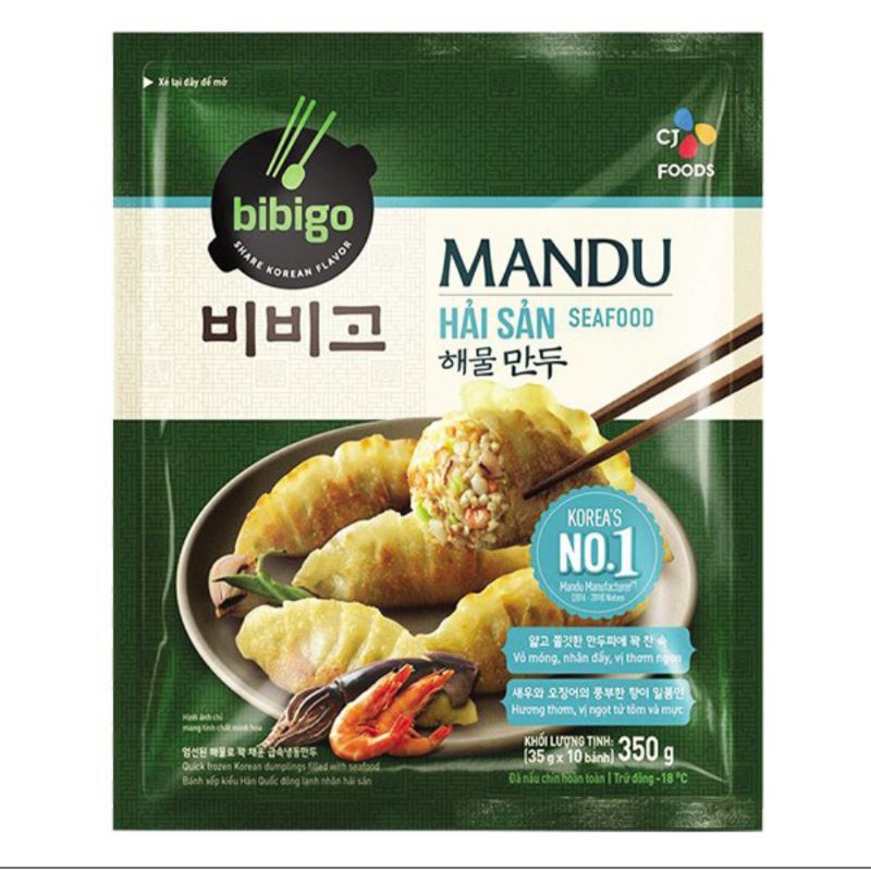 BÁNH XẾP MANDU BIBIGO NHÂN THỊT/THỊT BẮP/ HẢI SẢN