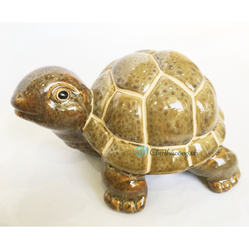 Tượng rùa gốm sứ tráng men size lớn - Tượng trang trí, decor sân vườn