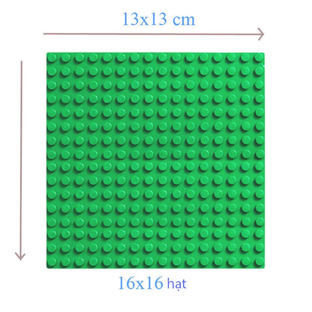 Tấm nền base 16x16 nút dùng cho gạch lego Phụ kiện Moc Lemoshop , đồ chơi lắp ráp xếp hình bằng nhựa ABS an toàn