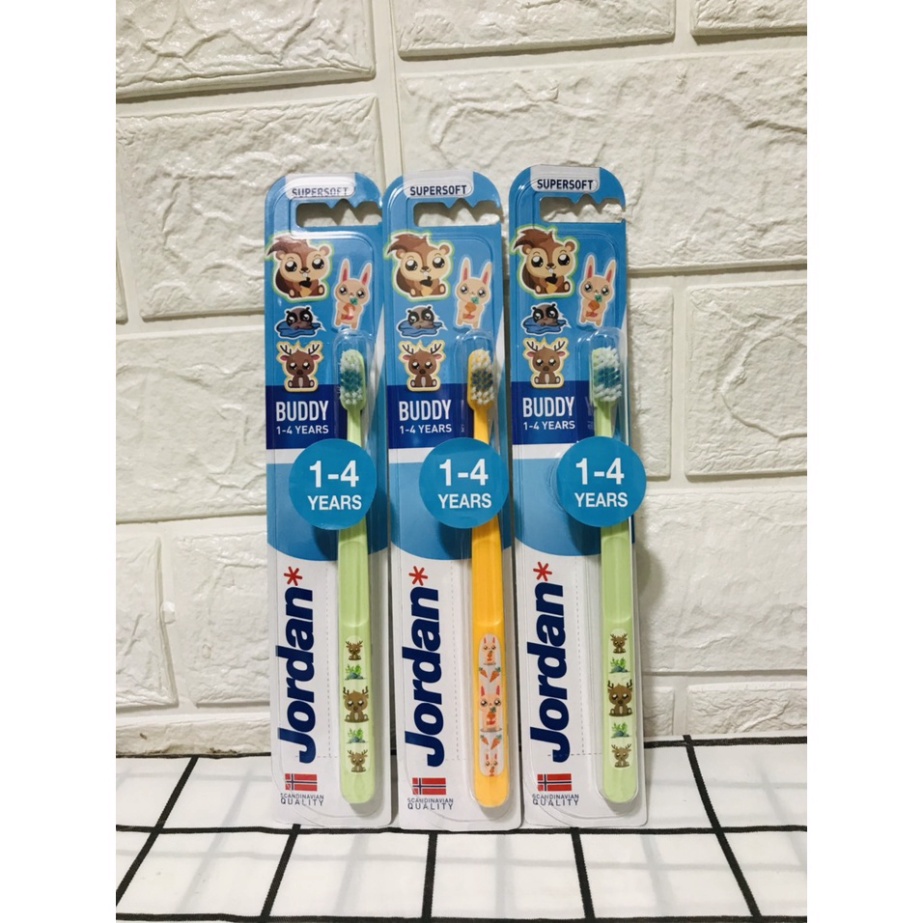 Bàn Chải Đánh Răng Trẻ Em Jordan Buddy Cho Bé 1 - 4 Tuổi