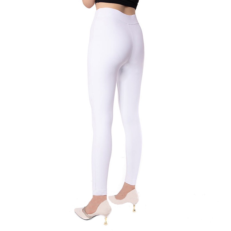 Quần legging nữ trắng cạp cao nâng mông bigsize mặc với áo dài cách tân đi chơi tết 2022