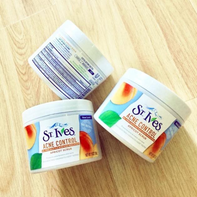 [ Mẫu mới] Tẩy Tế Bào Chết mặt và body ST.IVES Acne Control Apricot Scrub