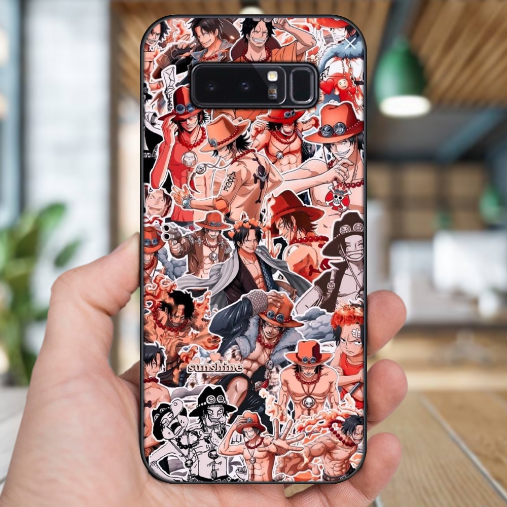 Ốp lưng Samsung Note 8 viền đen in hình Ace One Piece