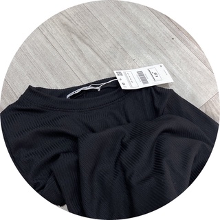 Váy maxi thun tăm cổ tròn xẻ bên