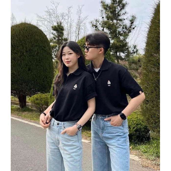 [HÀNG MỚI VỀ] ÁO POLO GẤU WHO.AU CHÍNH HÃNG - ÁO THUN CÓ CỔ ẢNH THÊU 3D - UNISEX NAM NỮ - WHHAC2414U