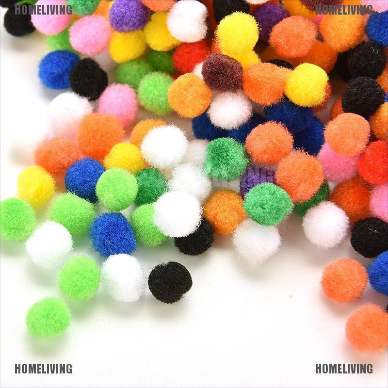 1000 Cục Bông Mềm 10mm Nhiều Màu Sắc Dành Cho Trẻ Em