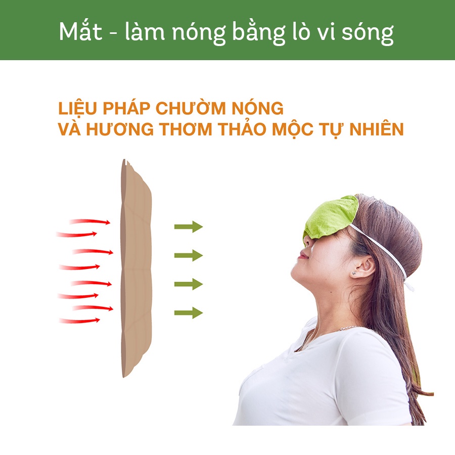 Túi chườm mắt thảo dược (Hapaku) - làm nóng bằng lò vi sóng