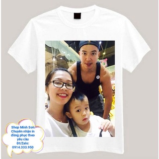 Video áo in ảnh gia đình, hình cá nhân, chất cotton loại 1 đủ màu đủ size