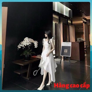 Đầm dự tiệc chéo tà cột dây vai sang trọng