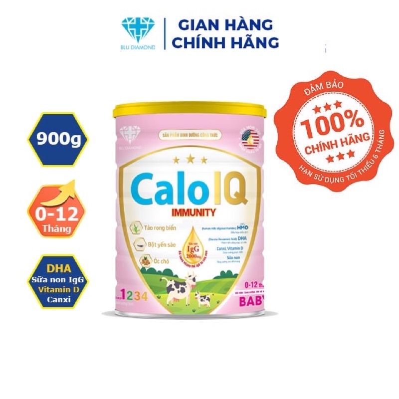 Sữa bột Calo IQ IMMUNITY BABY 900G date mới