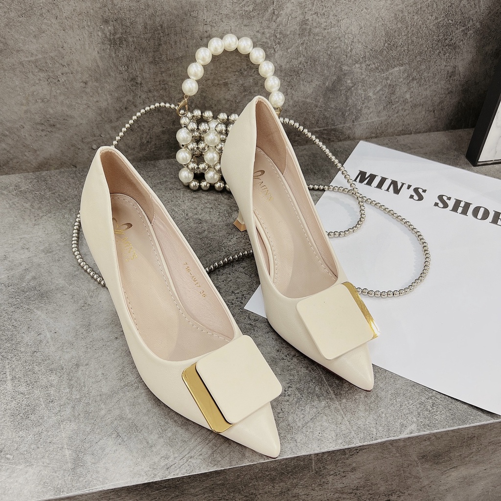 Min's Shoes - Giày Gót Nhọn Da Mềm Xuất Khẩu C84
