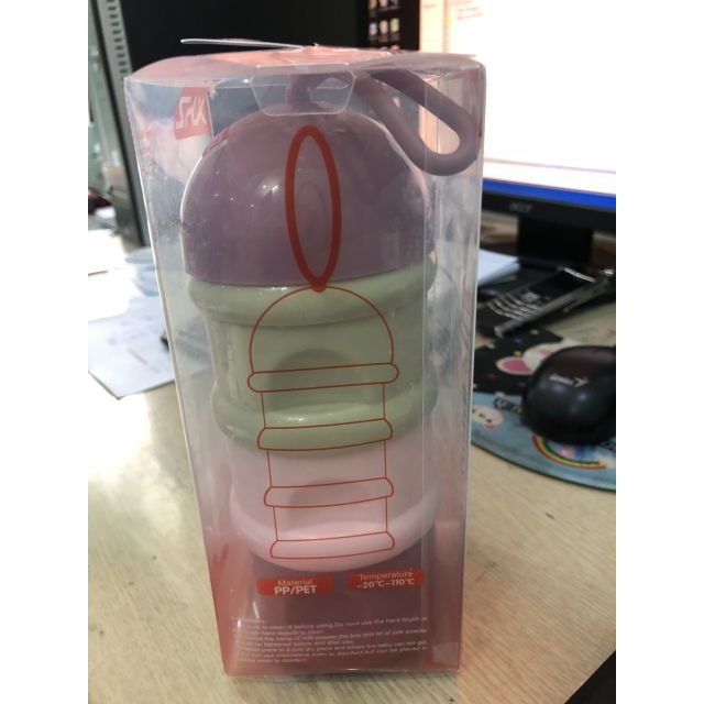 Bộ chia sữa và đồ ăn 3 ngăn dày đục xịn tiện dụng