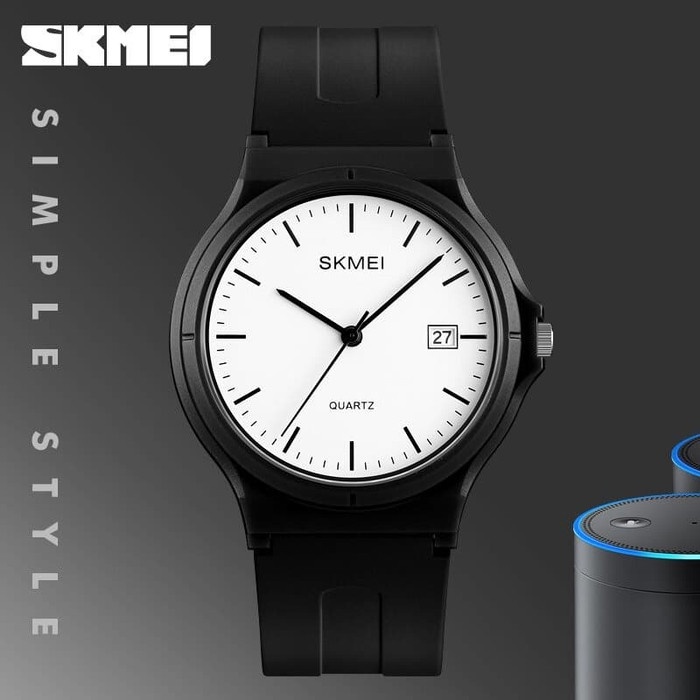 Đồng Hồ Analog Máy Skmei 1449 B8E4 Chống Nước Màu Trắng Đen Đơn Giản Cá Tính Hợp Thời Trang