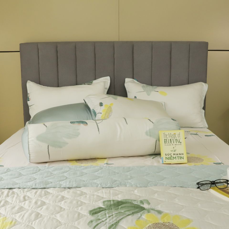 Bộ drap gối Tencel Premium Hometex 4 món