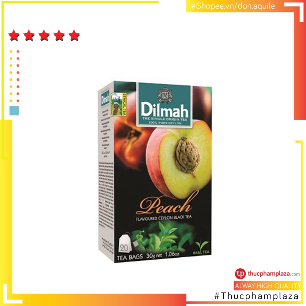 Trà vị đào hiệu Dilmah hộp bé 30g 20 túi lọc