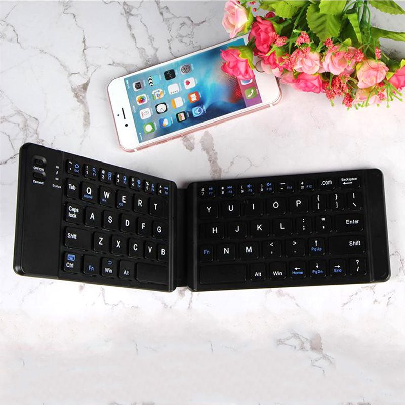 IOR* Portable Ultra Thin Light Mini Bluetooth 3.0 Folding Keyboard Wireless Rechargeable Keypad For IOS/Android/Windows Ipad Tablet Phone