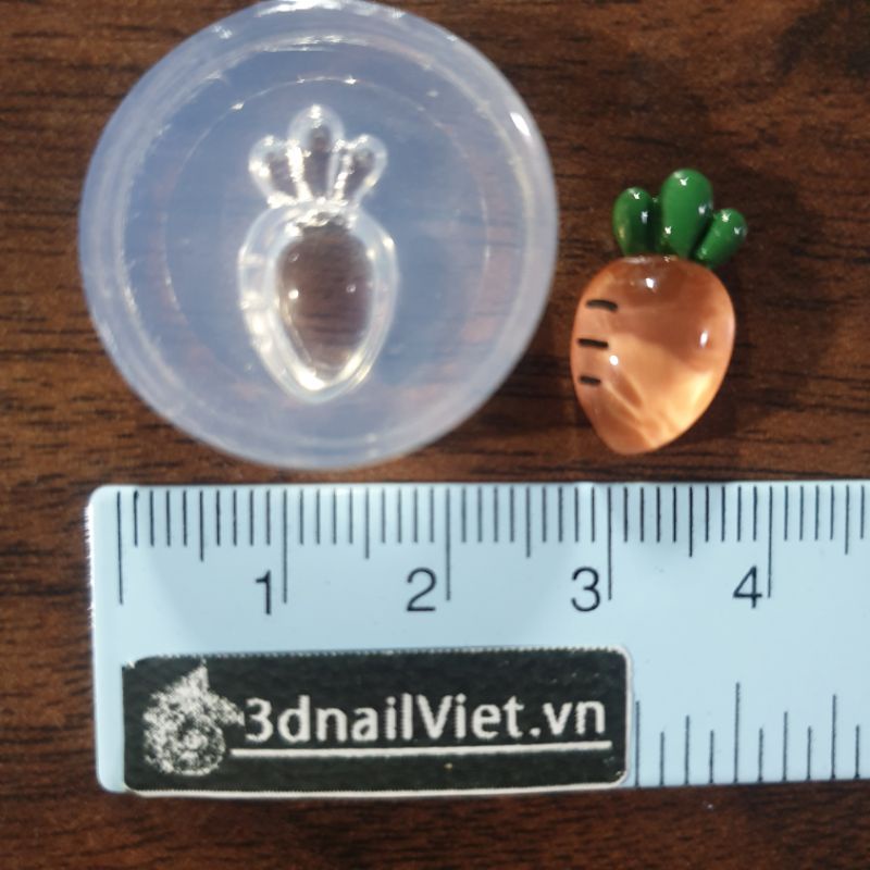 Khuôn charm 3d nail - mẫu củ cải đỏ nhỏ