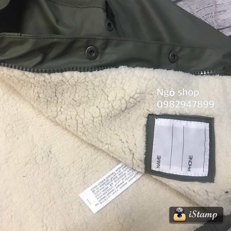Áo Raincoat Lót Lông Cừu Cho Bé Trai