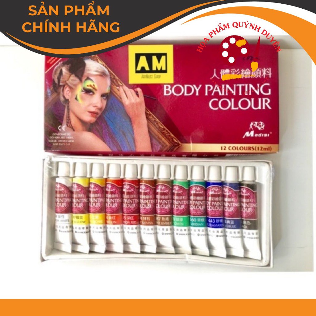 [SIÊU SALE]⚡⚡ Artmust Màu vẽ mặt Body Painting Colour 12 màu