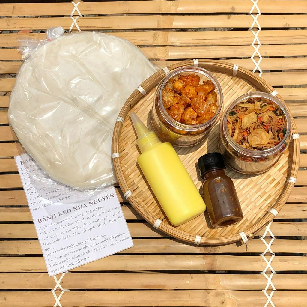 Combo Bánh tráng phơi sương Dùng thử Tóp Mỡ N1