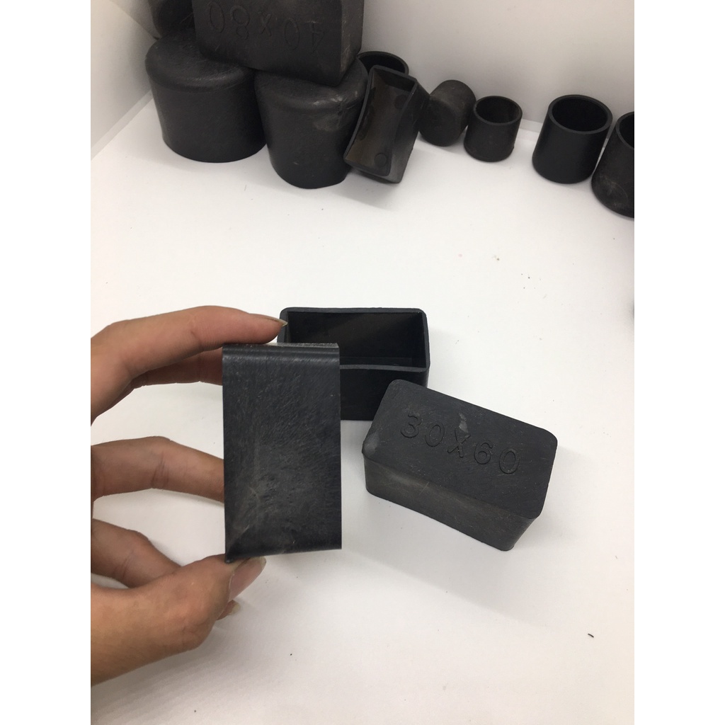 Combo 10 Chụp bịt cao su ngoài sắt hộp 30x60 Kimkhihocngan nút bịt đầu sắt hộp