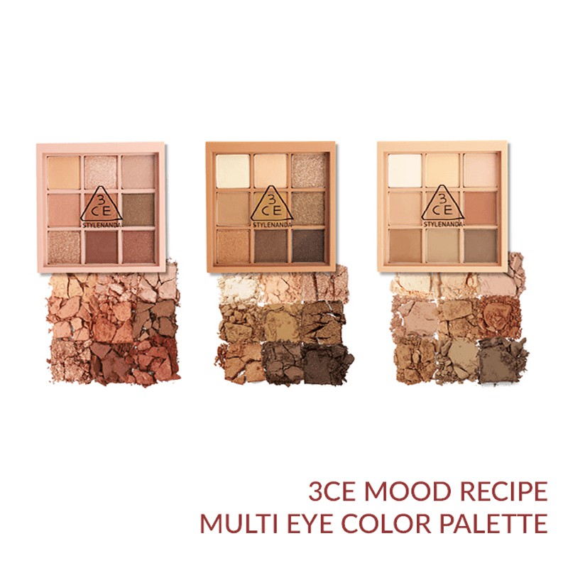 Bảng Phấn Mắt 9 Ô 3CE Mood Recipe Multi Eye Color Palette - Overtake - Plot Twist