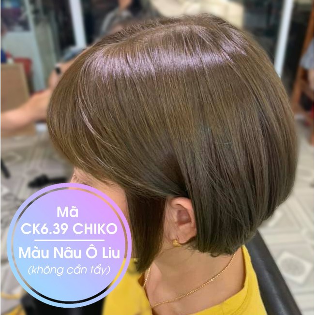 [Không Tẩy] NÂU Ô LIU-Thuốc nhuộm màu nâu ôliu màu nhuộm chính hãng CHIKO CK639 tặng kèm trợ nhuộm