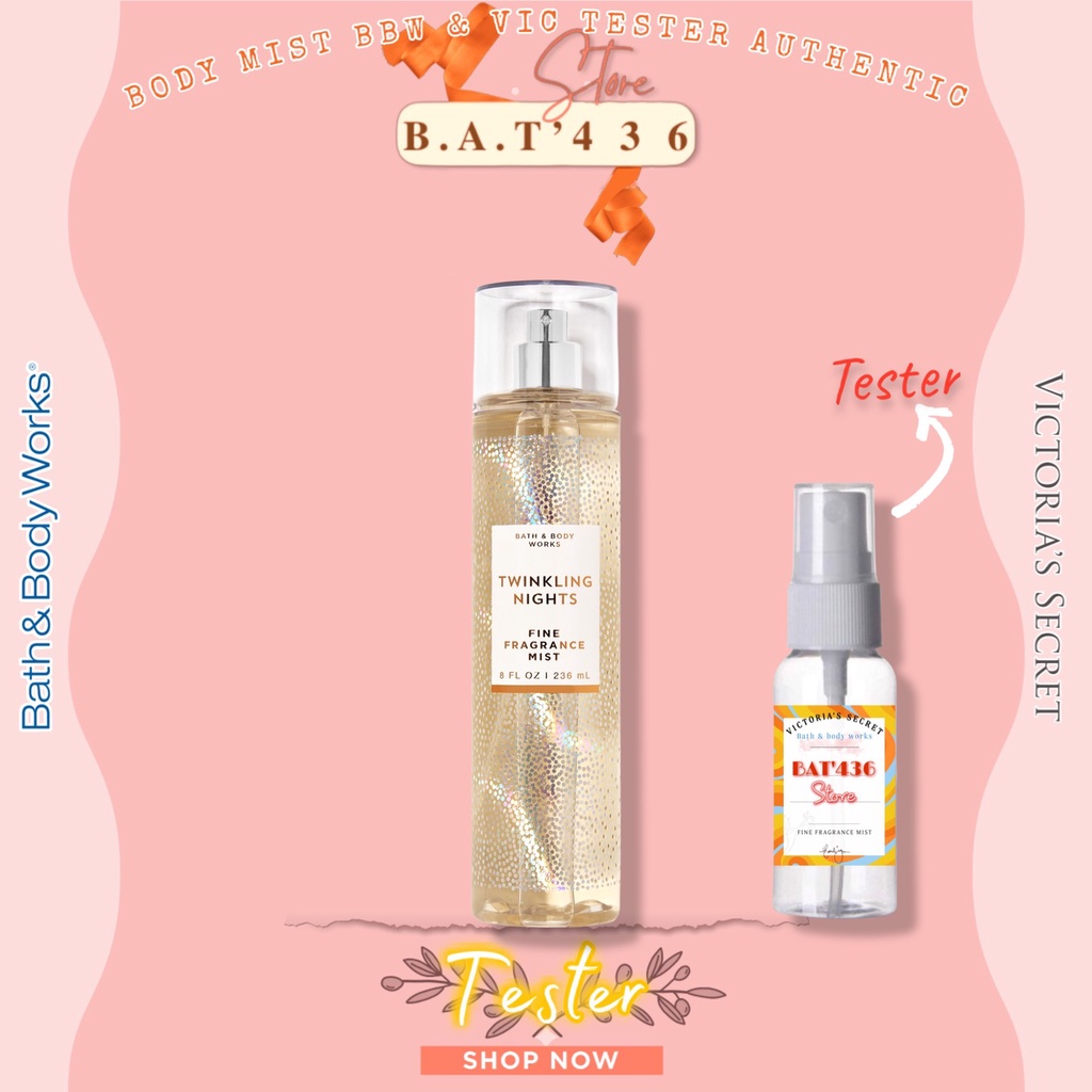 [Mẫu thử] Xịt thơm body mist 𝐁𝐚𝐭𝐡 &amp;𝐁𝐨𝐝𝐲 𝐖𝐨𝐫𝐤𝐬 - Twinkling Nights (WARM) 10ml-30ml-50ml-100ml