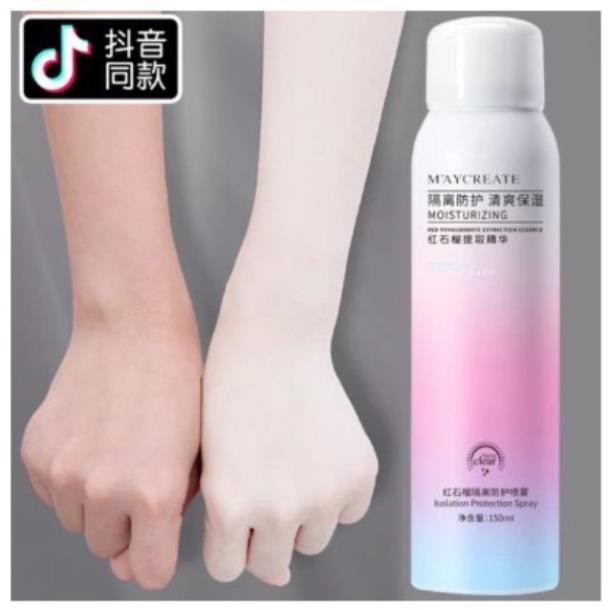Xịt chống nắng makeup trắng da Maycreate