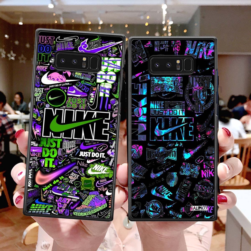 Ốp Samsung Note 8 in hình thương hiệu nhiều màu sắc thể thao cá tính thời trang