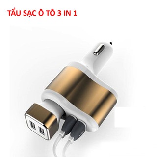 Tẩu sạc trên ô tô 3 in 1