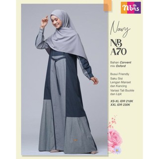 Đầm Dài Tay Thời Trang Gamis Nb A70 Cho Nữ